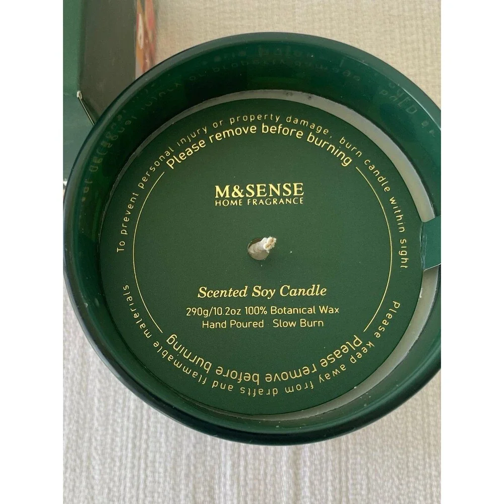M&SENSE Christmas Collection Scented Candle Frosted Pine - New In Box